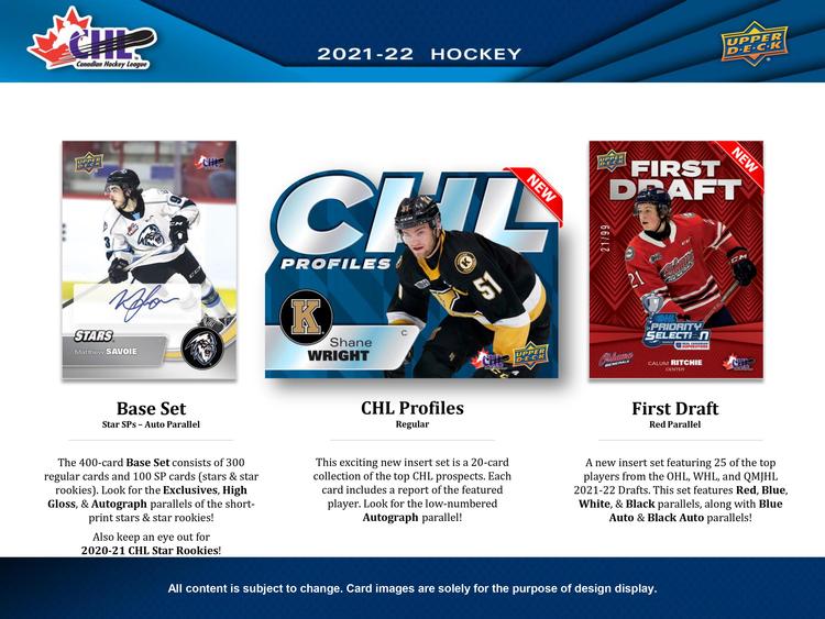 Upper Deck - Booster Hobby -  CHL - Canadian Hockey League - 2021-22 Hockey