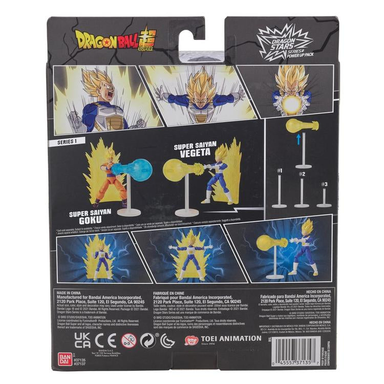 Bandai - Figurine d'action de 15 cm - Série Dragon Stars power up pack  -  DragonBall Super  -  Super Saiyan Vegeta