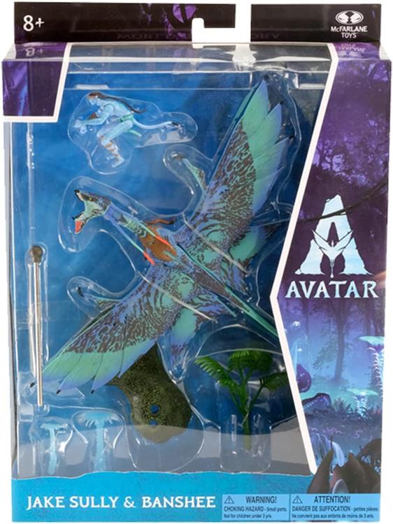 McFarlane - Figurine action de 6.3cm et 20cm  -  Disney Avatar  -  Jake Sully & Banshee