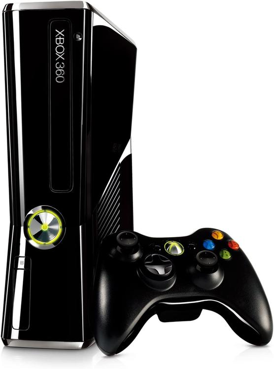 Microsoft Xbox 360 Modèle 2 (SLIM) - Noire / Chrome - 250GB ( Boîte non incluse ) (usagé)
