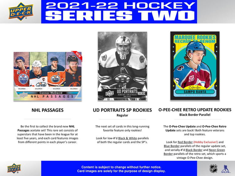 Upper Deck - Booster Hobby - 2021-22 Hockey Series two
