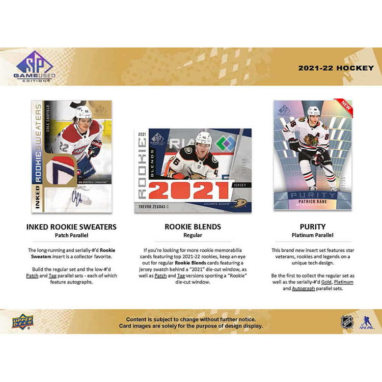 Upper Deck - Booster Hobby - 2021-22 Hockey SP GameUsed Edition