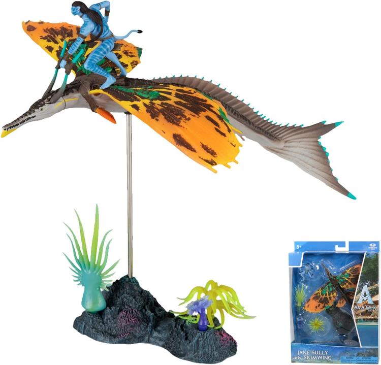 McFarlane - Figurine action de 6.3cm et 20cm  -  Disney Avatar  -  Jake Sully & Skimwing