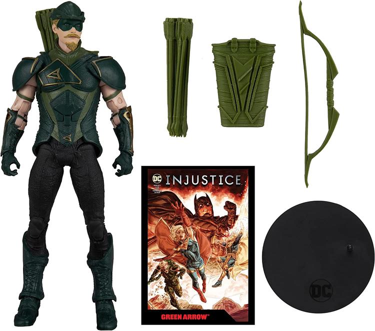 McFarlane - DC Direct - Figurine DC de 17.8cm  -  DC Injustice 2 Comic inclus  -  Green Arrow