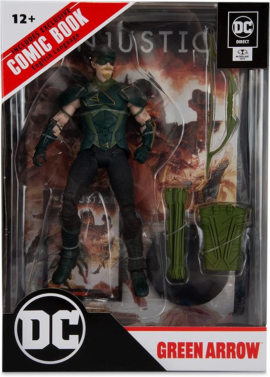 McFarlane - DC Direct - Figurine DC de 17.8cm  -  DC Injustice 2 Comic inclus  -  Green Arrow