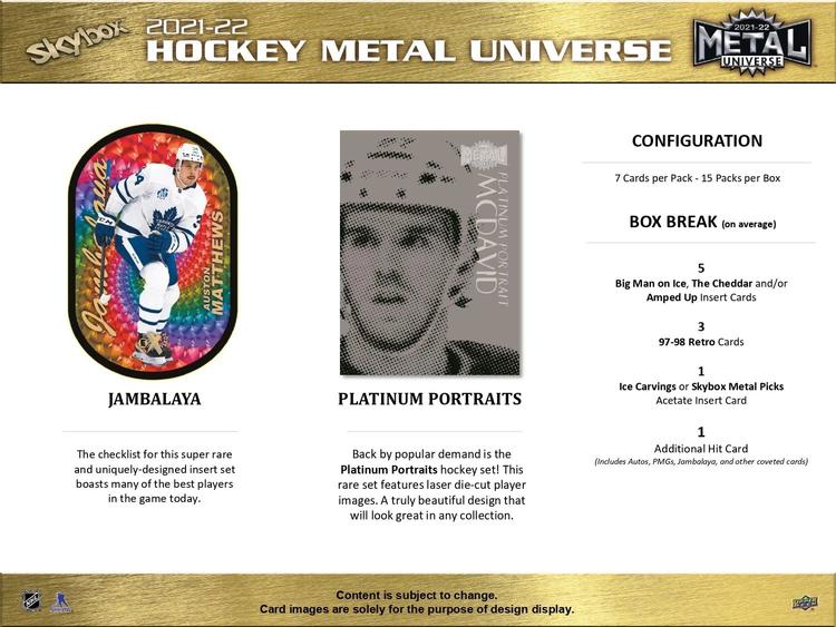 Upper Deck - Booster Hobby - 2021-22 Metal Univers Skybox Hockey