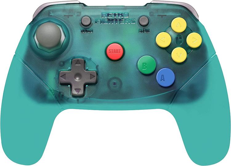 Retro Fighters - Manette Brawler64 SANS fil pour Nintendo 64 - Turquoise