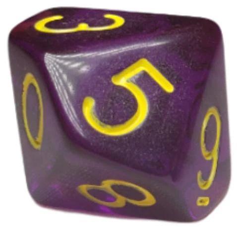 Role 4 initiative - 7 Polyhedral Dice Set - Translucent Dark Purple