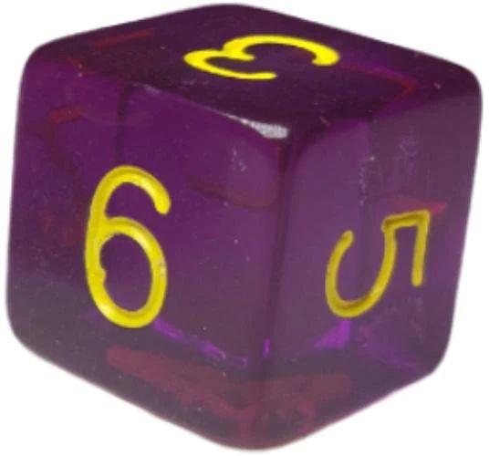 Role 4 initiative - 7 Polyhedral Dice Set - Translucent Dark Purple