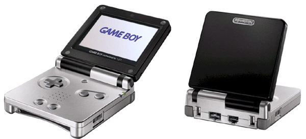 Nintendo - Gameboy Advance SP  -  Platinum / Onyx   ( Boîte non incluse ) (usagé)