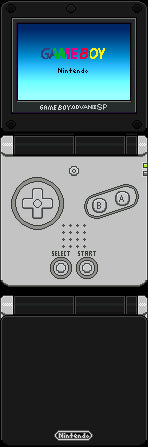 Nintendo - Gameboy Advance SP  -  Platinum / Onyx (usagé)