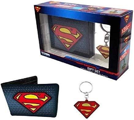 ABYstyle - Coffret cadeau  comprenant un portefeuille à deux volets et un Porte-clés  -  DC comic Superman