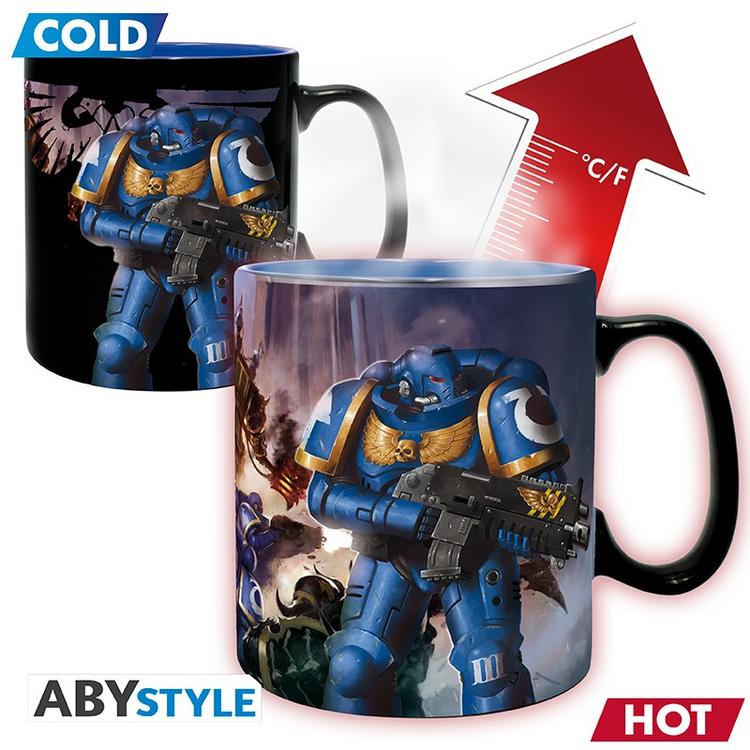 ABYstyle - Grande tasse thermo-réactive de 460 ml  -   Warhammer 40.000  -  Loyalistes vs Traitres