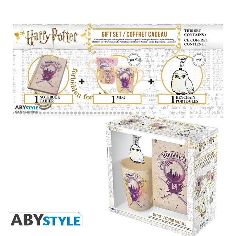 ABYstyle - Coffret Cadeau avec Tasse de 250 ml + porte-clé + cahier à noter  -  Wizarding World Harry Potter