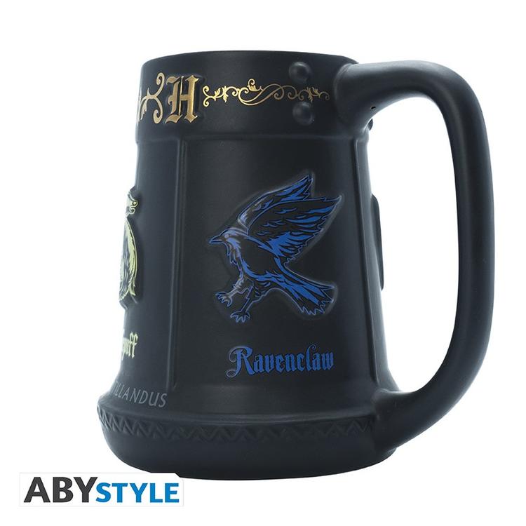 ABYstyle - Très grande tasse 3D des 4 maisons de 650 ml  -  Wizarding World Harry Potter  -