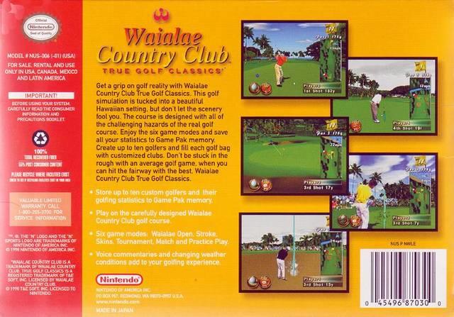 Waialae Country Club - True Golf Classics (Jeu, Boîte et Manuel Inclus) ( Très bonne condition) (usagé)
