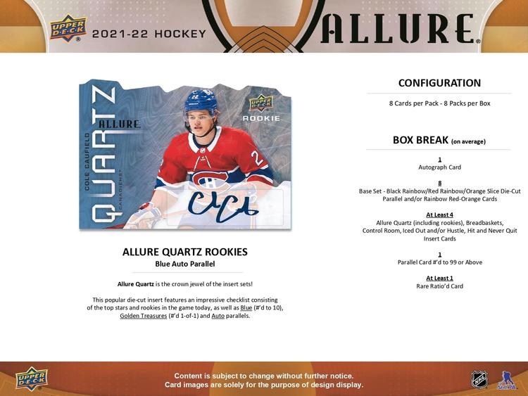 Upper Deck - Booster Hobby - 2021-22 Hockey Allure