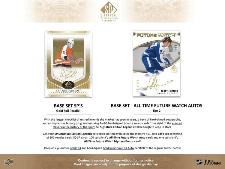 Upper Deck - Booster Hobby - SP Signature Edition Legends Hockey