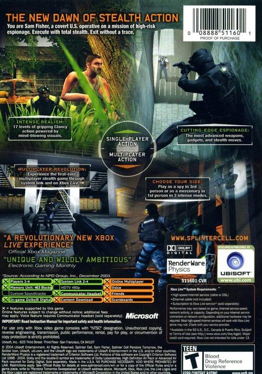 Tom Clancy's Splinter Cell: Pandora Tomorrow (usagé)