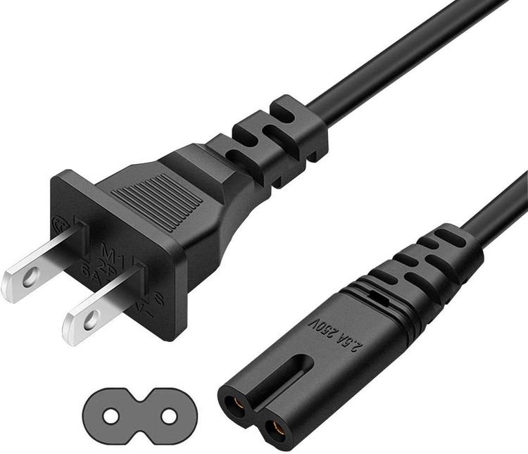 Old Skool - Type 8 Universal Power Cord ( PS2 slim / Xbox / PS3 SLIM / Xbox One S / Xbox series S and series X / PS4 / PS5 )