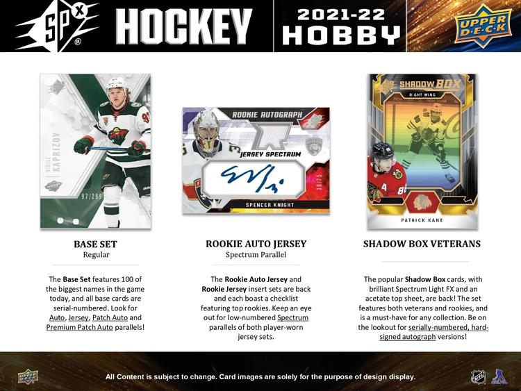 Upper Deck - Hobby Booster Box - SPX 2021-22 Hockey