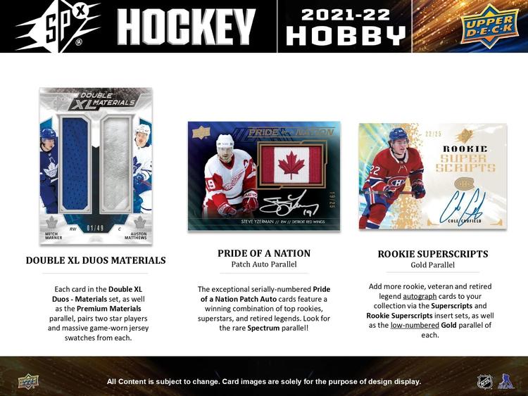 Upper Deck - Hobby Booster Box - SPX 2021-22 Hockey