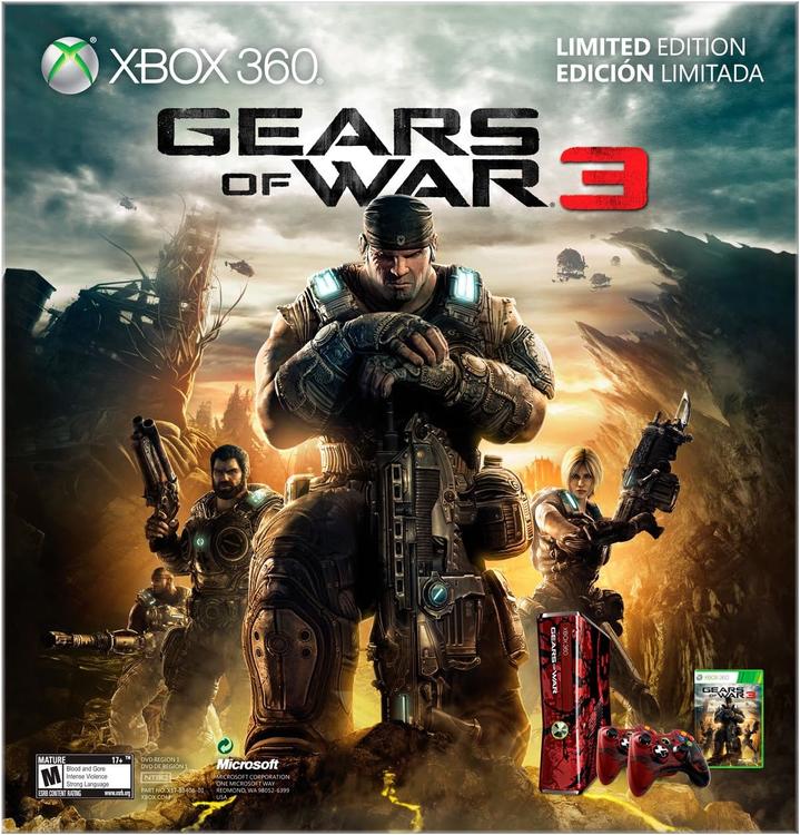 Microsoft Xbox 360 édition Gears of war 3  -  320GB ( Boîte incluse ) (usagé)