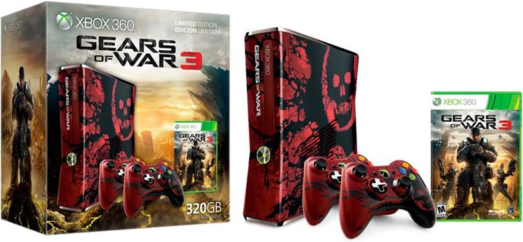 Microsoft Xbox 360 édition Gears of war 3  -  320GB ( Boîte incluse ) (usagé)