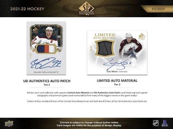 Upper Deck - Booster Hobby  -  SP Authentic 2021-22 Hockey