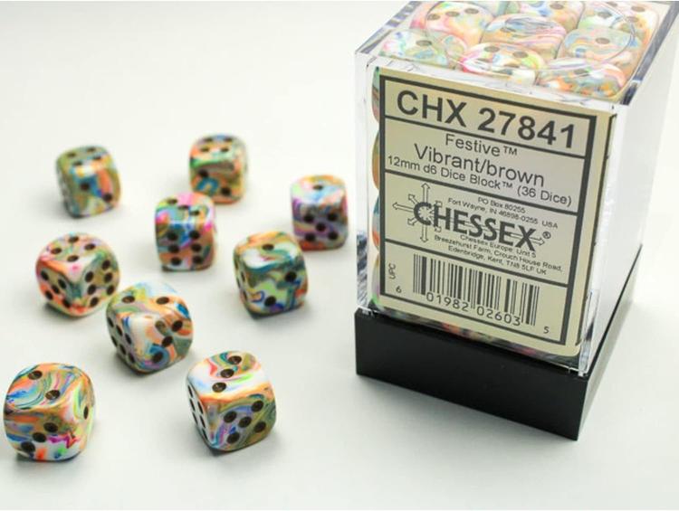 Chessex - Ensemble de 36 dés 6  -  12mm
