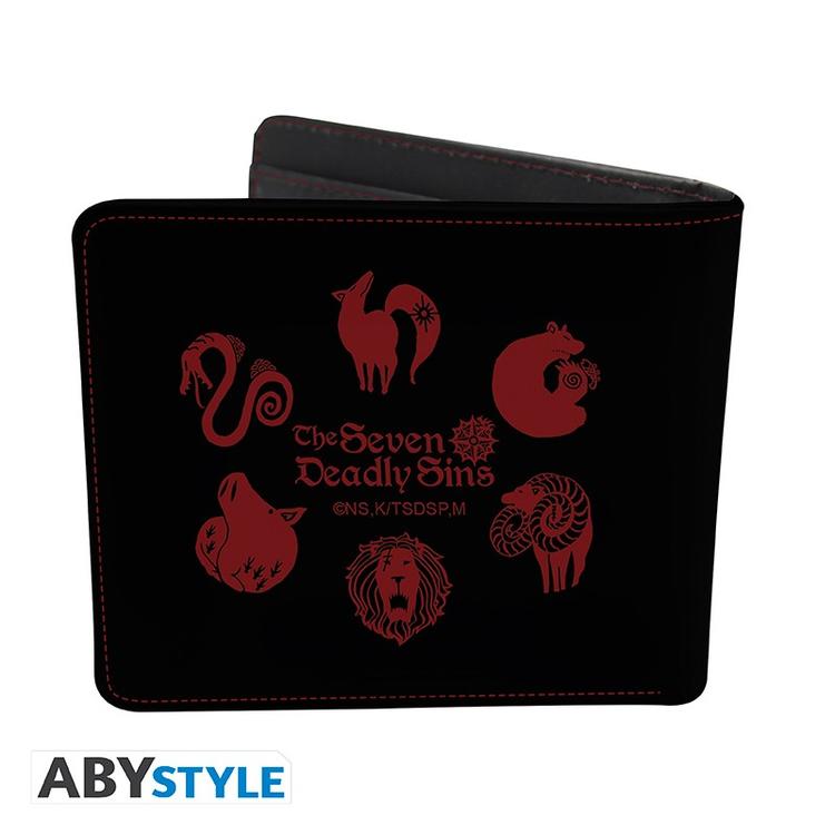 ABYstyle - Coffret cadeau  comprenant un portefeuille à deux volets et un Porte-clés  -  The Seven deadly sins