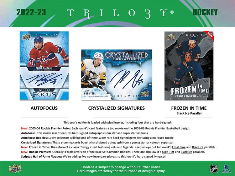 Upper Deck - Booster Hobby - 2022-23 Hockey Trilogy