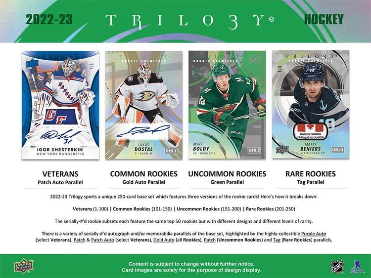 Upper Deck - Booster Hobby - 2022-23 Hockey Trilogy