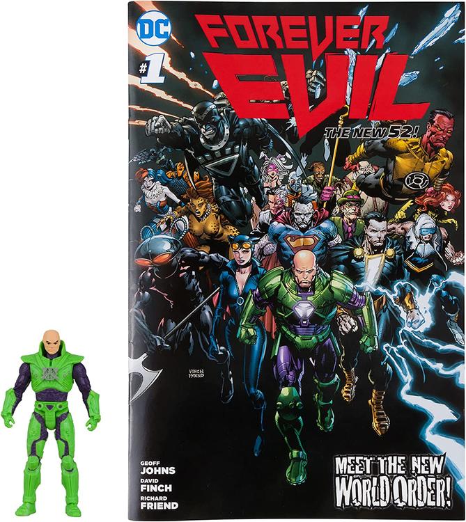 McFarlane - Figurine DC de 7.6cm avec English Comic book -  Forever Evil The new 52!  -  Lex Luthor