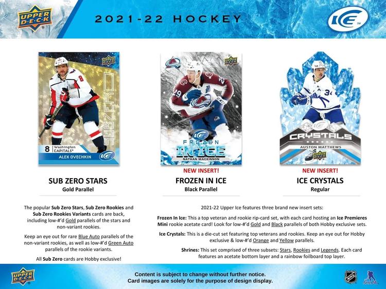 Upper Deck - Booster Hobby  -  Ice 2021-22 Hockey