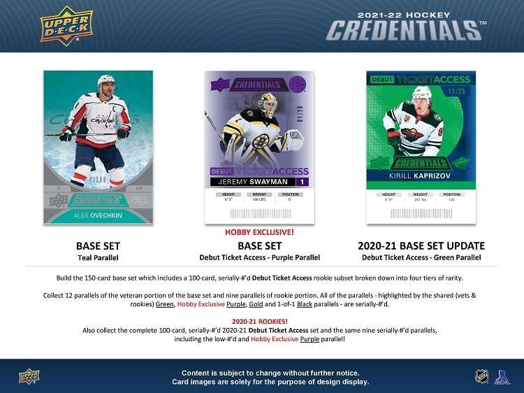 Upper Deck - Booster Hobby - 2021-22 Hockey Credentials