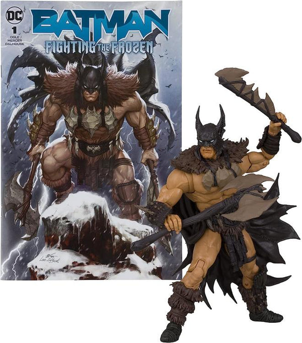 McFarlane - DC Direct - Figurine DC de 17.8cm  -  DC Batman fighting the frozen Comic book inclus  -  Batman