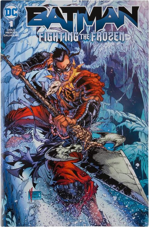 McFarlane - DC Direct - Figurine DC de 17.8cm  -  DC Batman fighting the frozen Comic book inclus  -  Robin