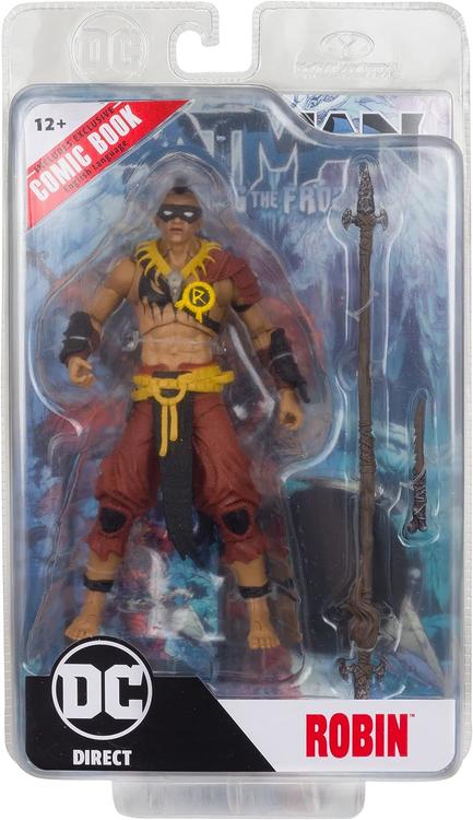 McFarlane - DC Direct - Figurine DC de 17.8cm  -  DC Batman fighting the frozen Comic book inclus  -  Robin