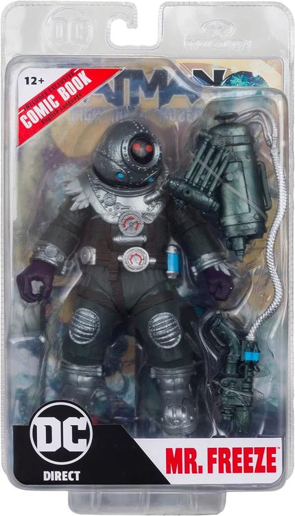 McFarlane - DC Direct - Figurine DC de 17.8cm  -  DC Batman fighting the frozen Comic book inclus  -  Mr. Freeze