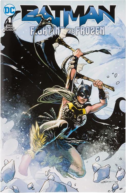 McFarlane - DC Direct - Figurine DC de 17.8cm  -  DC Batman fighting the frozen Comic book inclus  -  Batgirl