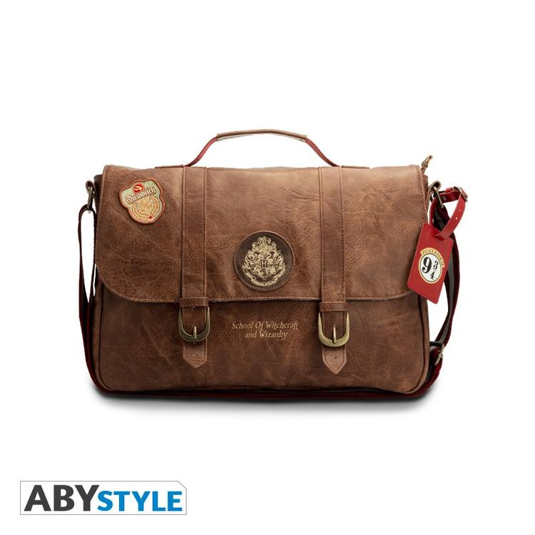 ABYstyle - Sac bandoulière en cuir brun - Wizarding Word of Harry Potter  -  Hogwarts Alumni