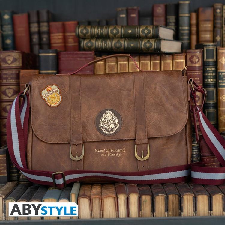 ABYstyle - Sac bandoulière en cuir brun - Wizarding Word of Harry Potter  -  Hogwarts Alumni