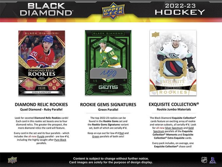 Upper Deck - Hobby Booster Box - Black Diamond 2022-23 Hockey