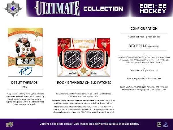 Upper Deck - Hobby Booster Box - Ultimate collection 2021-22 Hockey