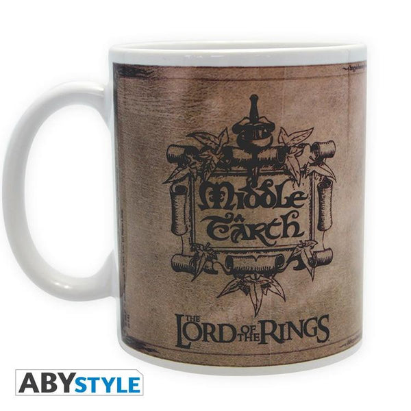 ABYstyle - Tasse de 320 ml  -   The Lord of the Rings  -  Middle earth map