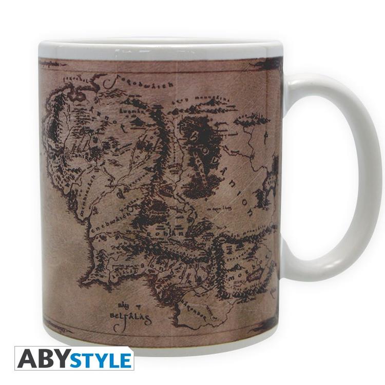 ABYstyle - Tasse de 320 ml  -   The Lord of the Rings  -  Middle earth map