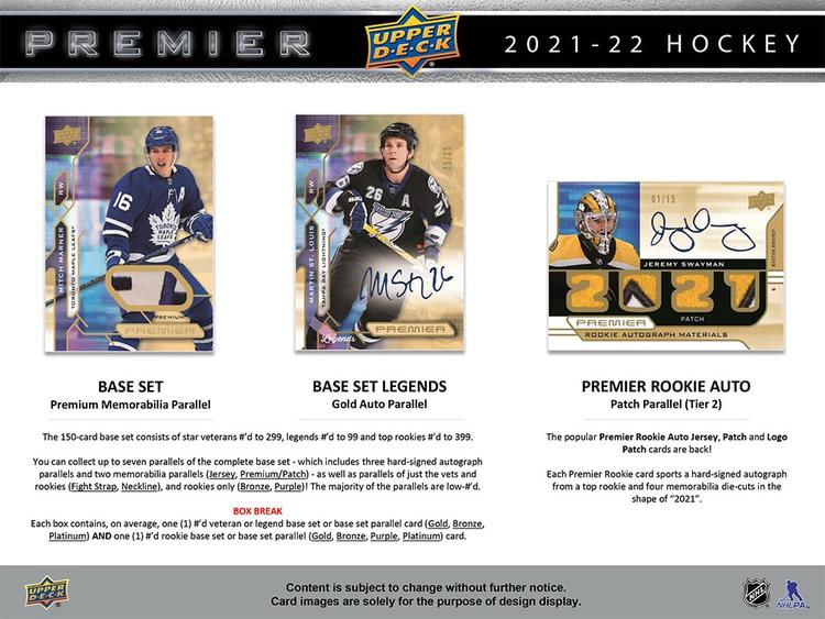 Upper Deck - Hobby Booster Box - Premier 2021-22 Hockey