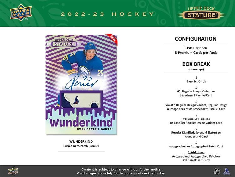 Upper Deck - Hobby Booster Box - Stature 2022-23 hockey