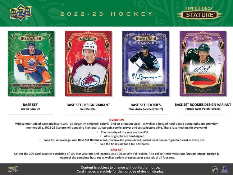 Upper Deck - Hobby Booster Box - Stature 2022-23 hockey